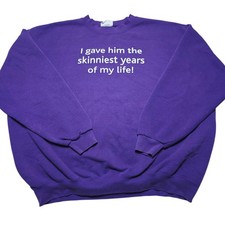 Vintage Lee Women's Heavyweight Cotton Blend Sweatshirt USA Purple Size 2XL