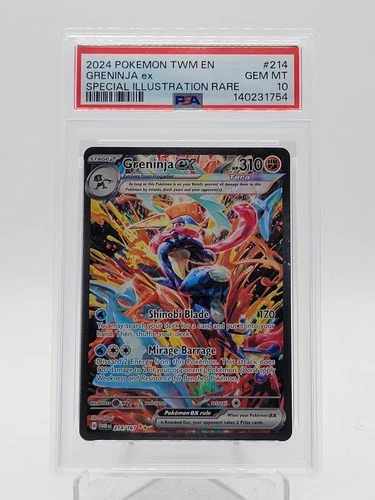 GRENINJA EX 2024 POKEMON TWILIGHT MASQUERADE #214/167 SIR PSA 10 Q3963