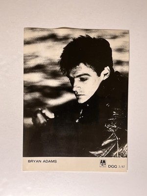 Bryan Adams Photograph Original Black And White Press Promotional March 1987