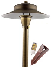 LED Low Voltage Pathway Lights 120- Solid Brass Outdoor Landscape Lights for ...