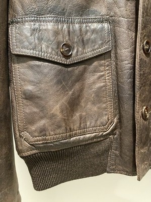 Belstaff Vintage 100% Leather Aviator Jacket Gold Label Men's XL