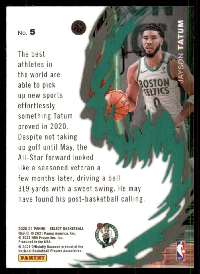2020-21 Select Unstoppable #5 Jayson Tatum - Image 2 of 2