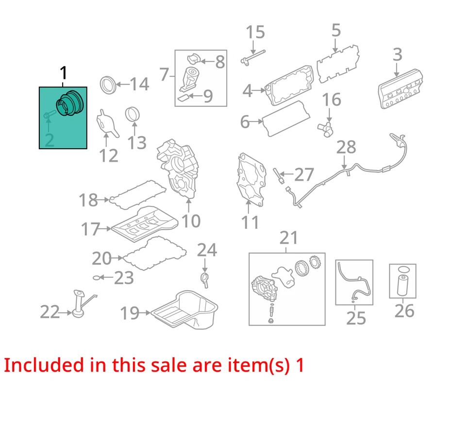 Polia 2008-2010 FORD F-350 SUPER DUTY F-250 SUPER DUTY - VIRABREQUIM 8C3Z6312B - Imagem 3 de 4