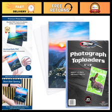 6x8 Toploaders for Photos Cards 25-Pack Clear Rigid PVC Protectors
