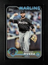 2024 Topps Update EMMANUEL RIVERA 23/74 Black Miami Marlins #US70