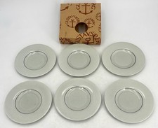 Vintage Stig Lindberg GUSTAVSBERG DEMI X 6 SAUCERS New Old Stock Swedish 15.5cm