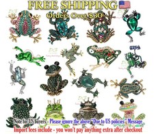 Frog Brooches for Women Men Animal Pins Gifts Jewelry Accessories DIY Hot sale