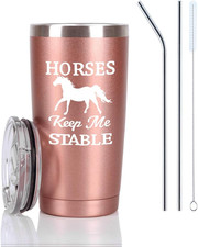 Horse Gifts for Women, Horses Keep Me Stable Travel Tumbler, Funny Birthday Chri