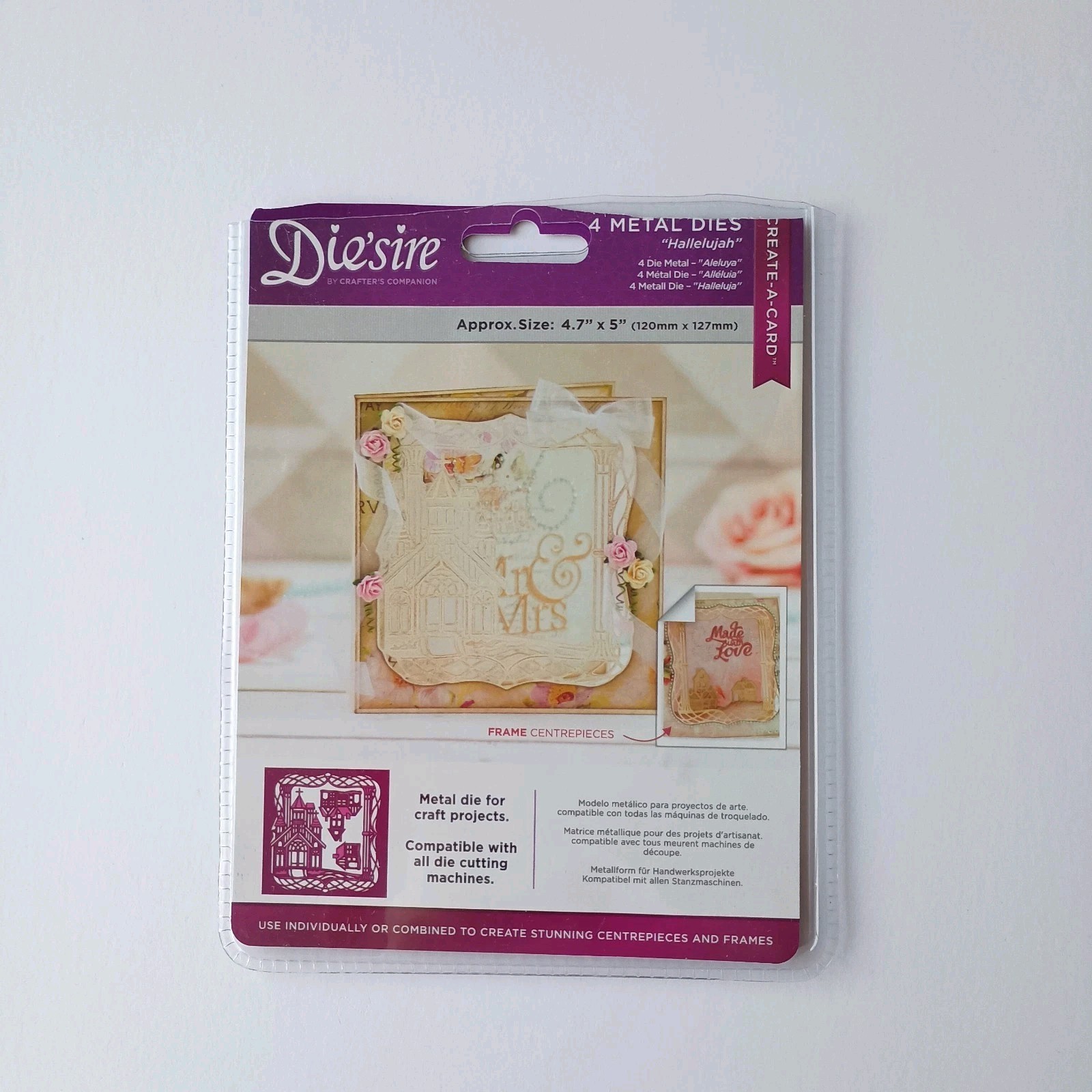 Die'sire Create-a-Card Die Set Hallelujah Church Houses Dies Crafters Companion