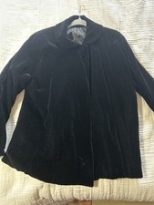 Vintage Velvet Opera Cape Coat Black Lined