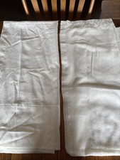 Set Of 2 58x63  Ivory Sheer Textured Curtain Drapery Panels