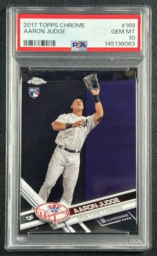 AARON JUDGE PSA 10 2017 TOPPS CHROME #169 ROOKIE RC YANKEES 6063