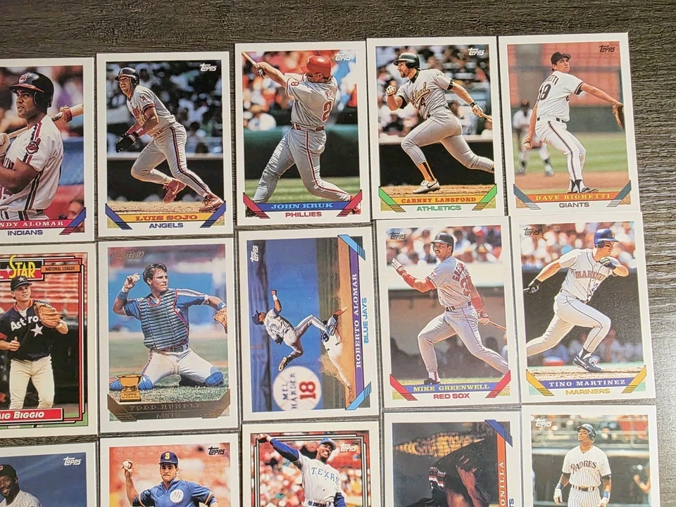 Lote de 32 tarjetas de béisbol Topps 1993 Foto 3 de 4