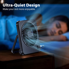 Ventilatore Silenzioso 3 Velocità Winique - Ventilatore USB Per Passeggino Con Luci LED E Batteria Ventilatore A Colonna