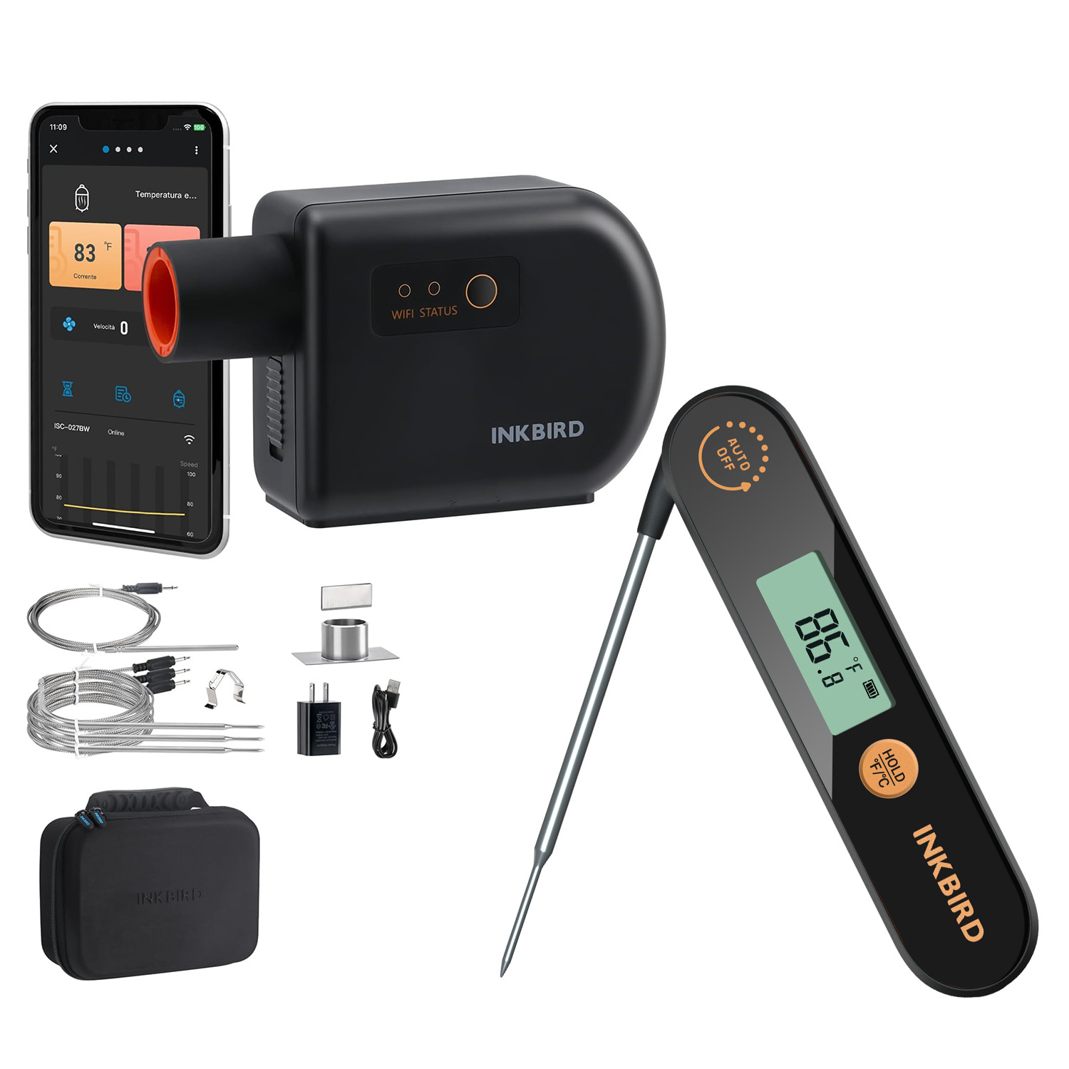 Inkbird Smoker Temperature Controller BBQ Meat Thermometer Kamado,Big Green Egg