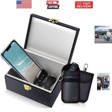 Faraday Box with Faraday Bags for Car Keys, Car Key Signal Blocking Box, Keyl...
