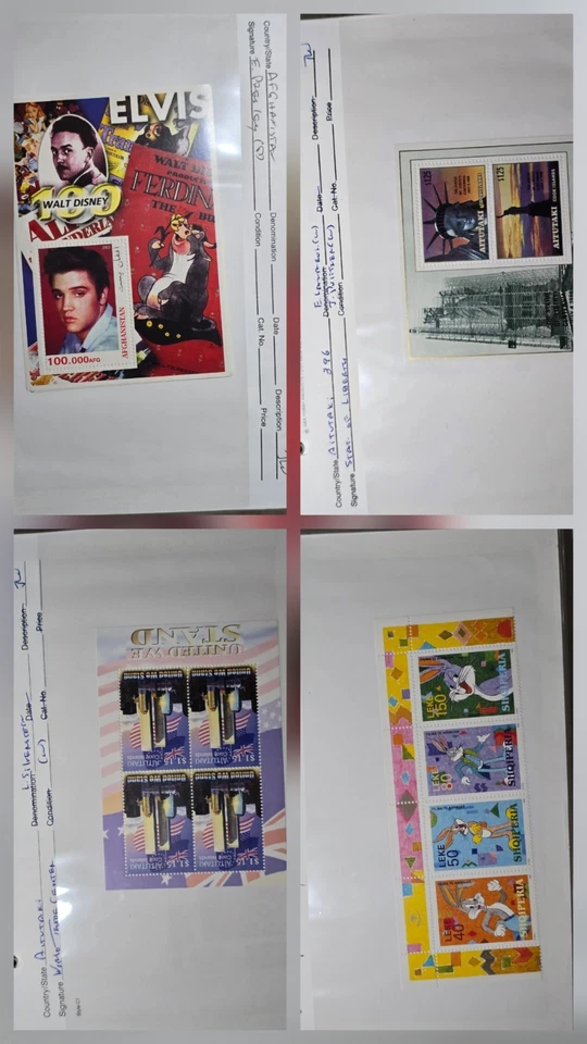 Joystamp: Venta al por mayor MNH con colección de hojas de recuerdo 110+ y estampillas de la A a la G Foto 2 de 4