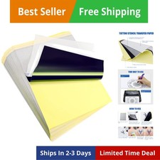 Tattoo Transfer Paper, 100 Sheets Tattoo Stencil Paper A4 Size, Stencil Paper...