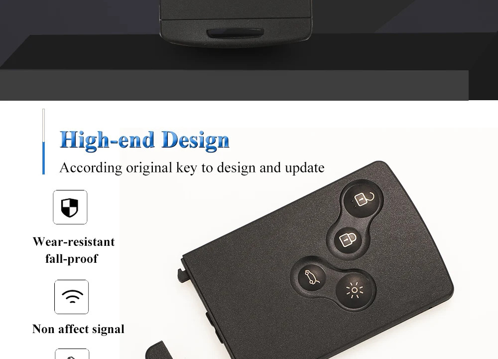 Car Key Smart Card for Renault Clio IV Captur Passive Keyless Go Entry Remote 