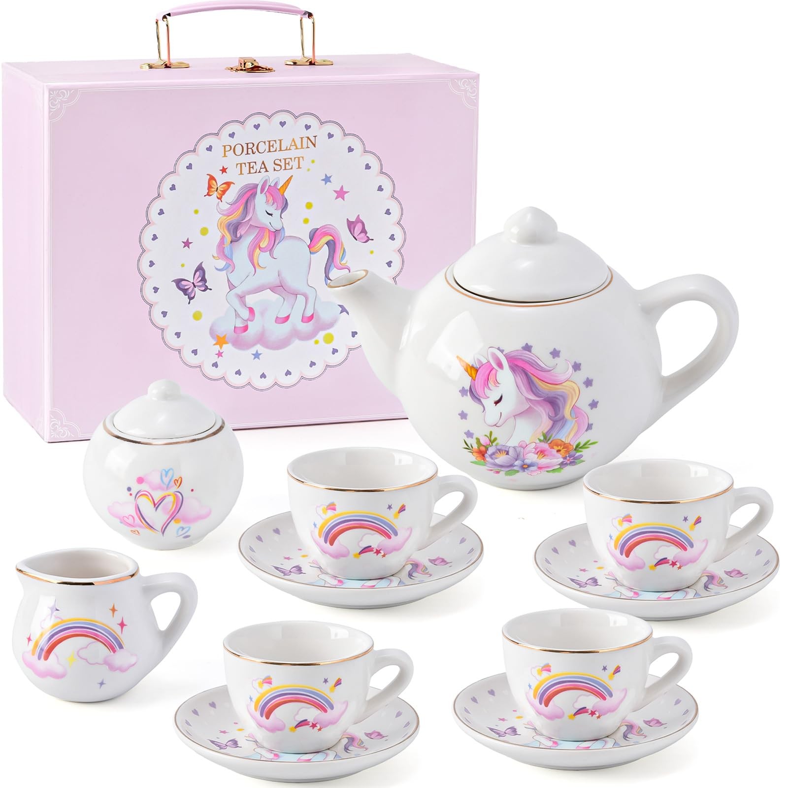 Unicorn Gift 13pcs Tea Party Set With Teapot...