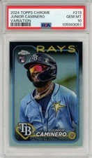 2024 TOPPS Chrome Junior Caminero #213 Variation (RC)【PSA10 GEM MT】