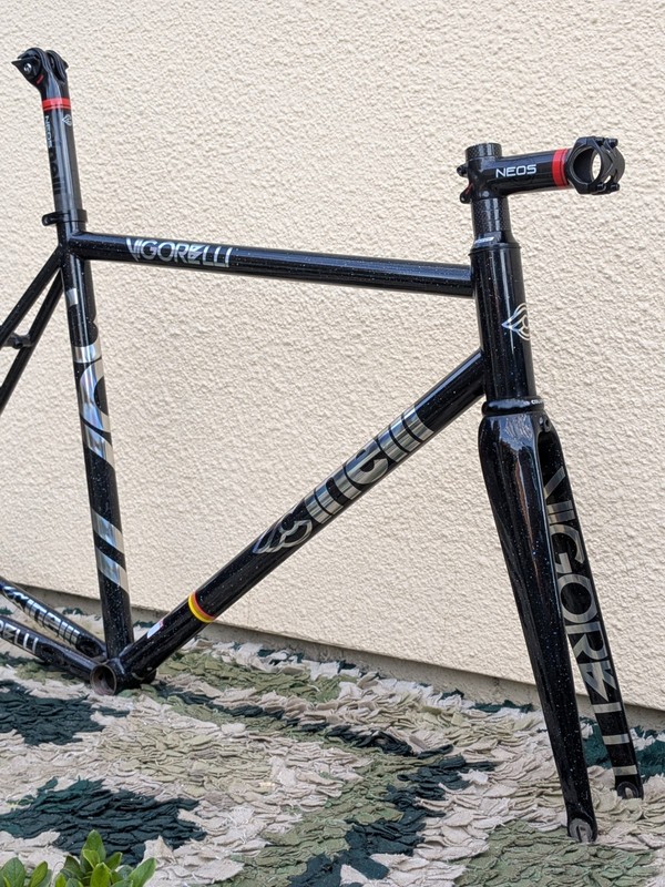Cinelli Vigorelli Pista Frameset - Columbus - Carbon Forks - Medium - Black