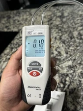 Hti HT-1890 Digital Manometer,Dual Port Air Pressure Gauge HVAC th430