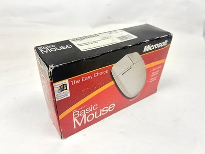 Vintage MICROSOFT Basic Mouse 1.0 PS/2 Windows 98 Wired NEW OPEN BOX