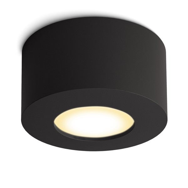 Tasi Decken Aufbauspot Led Schwarz Matt Rund 6W Warmweiß Deckenlampe Aufbaulampe-image