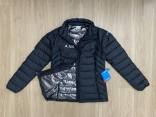 NWT Columbia Powder Lite II Full Zip Jacket Women  s Small Omni Heat Black Puffer