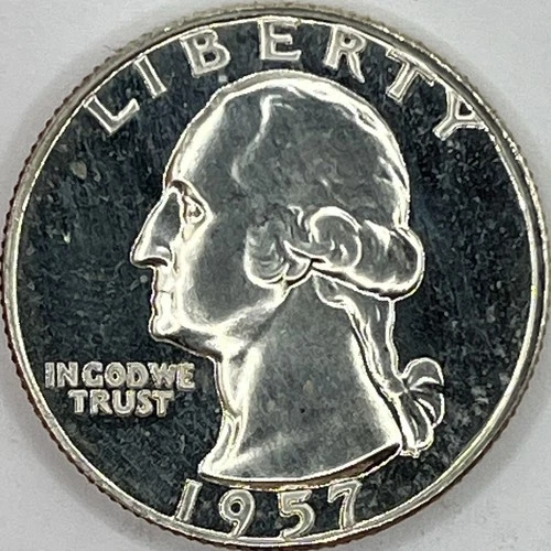 1957 Proof Washington Silver Quarter in a SAFLIP®