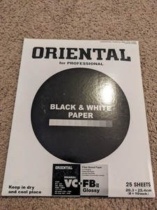 Oriental Seagull VC-FB II Glossy B&W Fiber Based Photo Paper 8x10 – 25 Sheets