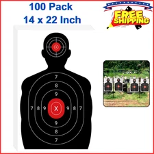100 Pack Paper Shooting Targets for Range Bulk Silhouette Shooting Targets Paper