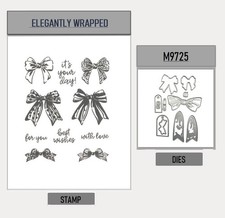 ELEGANTLY WRAPPED Christmas Halloween Stamps and Dies Scrapbook DIY Handmade