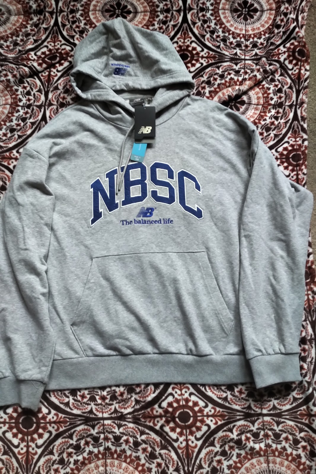 new balance hoodie nbsc grey blue xxl limited edition