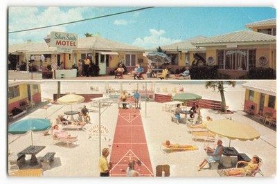 Silver Sands Apartment Motel in Indian Rocks Beach, Florida VTG Postcard CG5.