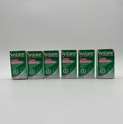 Systane Lubricant Eye Drops Ultra Eye Relief Alcon 3ML Lot of 6 Exp 07/2026
