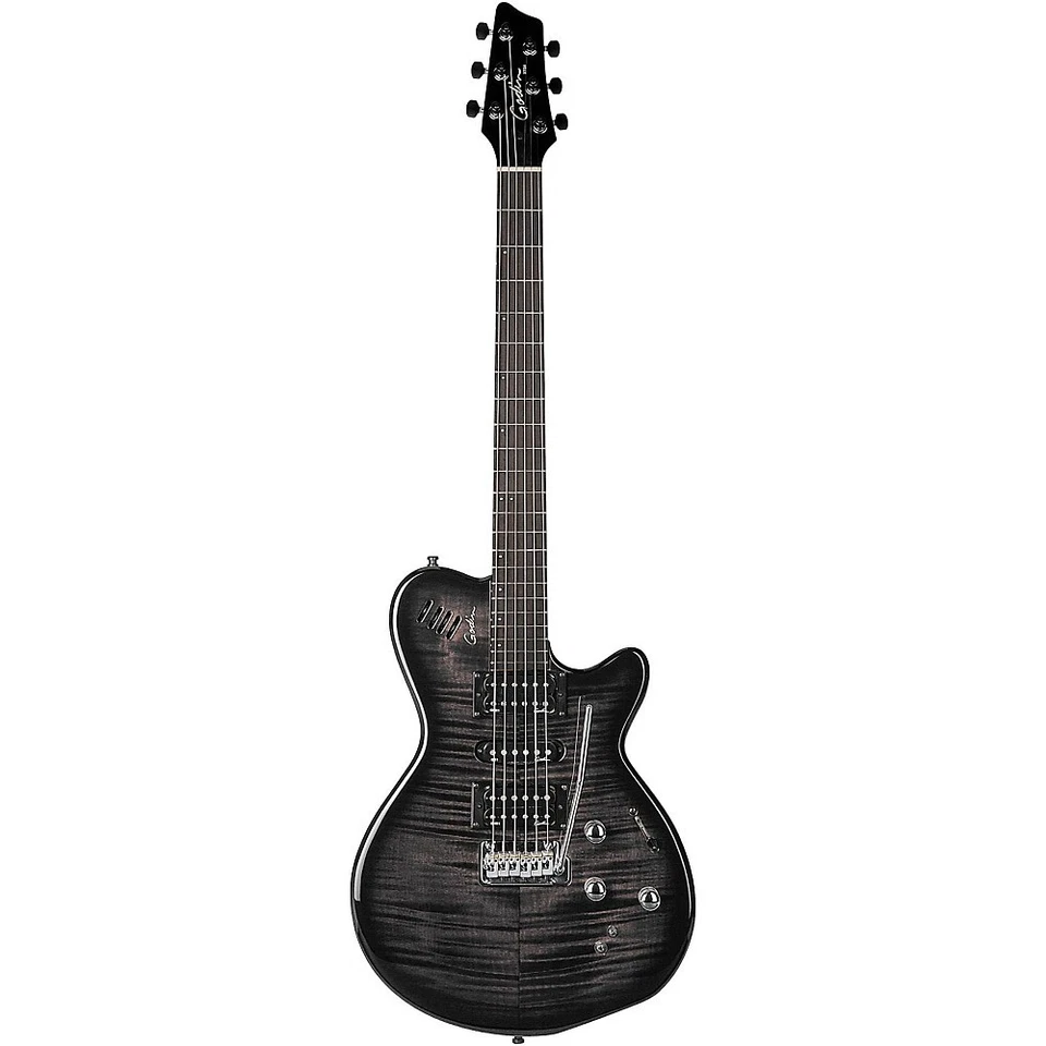 Guitarra Eléctrica Godin xtSA Flame Transparente Negra Foto 2 de 4