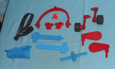 vintage Mego Micronauts HYDRO COPTER PARTS LOT includes rubber tread