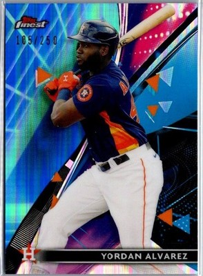 2021 Topps Finest Yordan Alvarez #95 Blue Refractor 2nd year serial /250