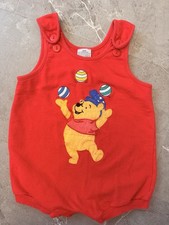 Vintage Winnie the Pooh Red Romper