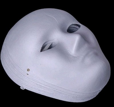 Blank White Medium Full Mask Plain Thick Paper Masquerade Face Masks One mask 