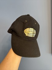 WW2 Airplane Aviator Ball Cap Hat Black Brass Spitfire Adult Adjustable