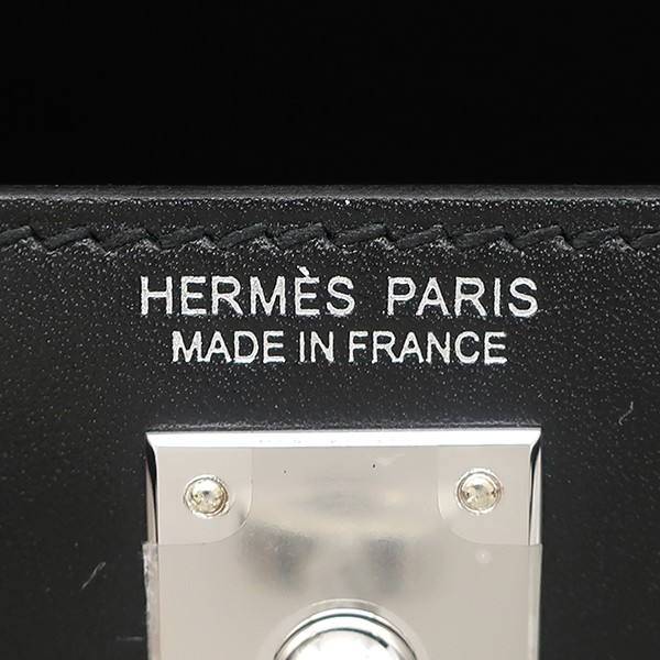 HERMES 2WAY bag Mini Kelly de Cheval de Bois Noir Calfskin Vota De Lacto b image 7
