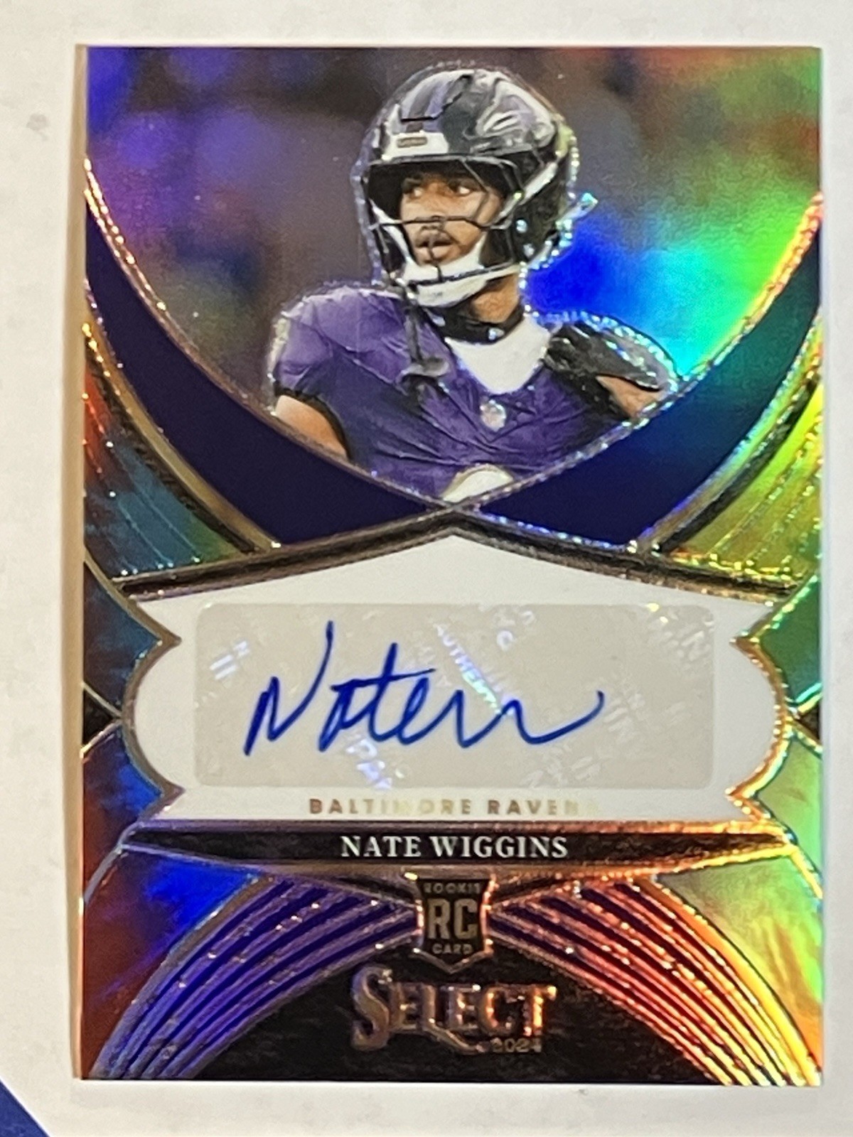Nate Wiggins Panini Select Select Signatures #SSPNWS Tie-Dye Prizm