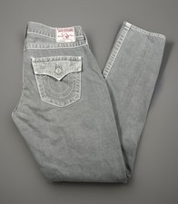 True Religion Cameron Jeans Women's *30 Button Fly Flap Pocket USA Made Denim