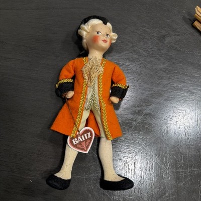 RARE Vintage BAITZ Mozart Whistling  Doll w/ Tag Austria