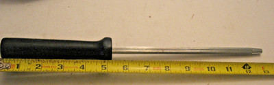 Diamond Knife Sharpener Rod 12'' Steel Honing Rod Kitchen Sharpening Tool