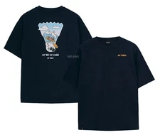 YONEX 25S/S Unisex Badminton T-Shirts Sports Casual Top Midnight Black 251TS045U