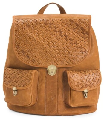 anonimo fiorentino leather backpack